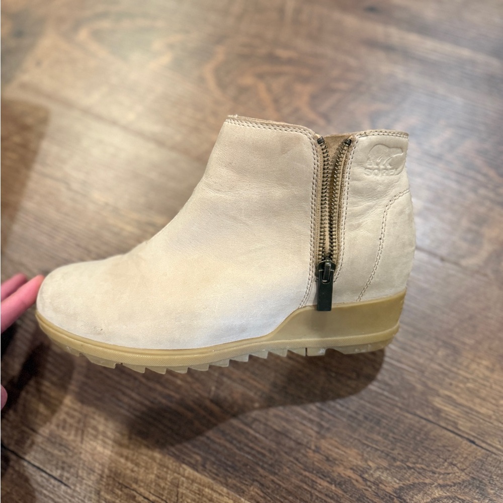 Sorel Cream Ankle Booties